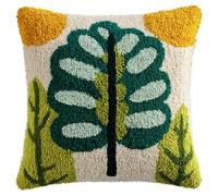 Taxpy Kits de Fabricación de Fundas de Almohada con Gancho de Pestillo, Hojas Kit de Ganchos de Bloqueo,Bordado de Lienzo y Punto de Cruz,43 × 43 cm