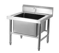 TAXXII Fregadero Comercial de Acero Inoxidable con Grifo, Lavabo utilitario Independiente para lavandería Interior/Exterior, Garaje y Estaciones de Lavado.