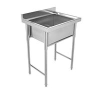 TAXXII Fregadero de Cocina Independiente de Acero Inoxidable con Grifo y desagüe, de Uso Comercial, para lavadero, Patio Trasero, garajes y Exteriores.