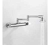 TAXXII Grifo de Cocina para llenar ollas - Mezclador Monomando de latón para Agua fría y Caliente con Placa de Cubierta, extensión Multifuncional Universal, diseño para Montaje en Pared.