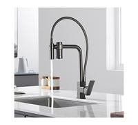 TAXXII Grifo telescópico, Grifo de Agua, Grifo de Cocina con Filtro de Agua Incorporado, Grifo Mezclador Monomando con Filtro 2 en 1 para Fregadero de Cocina con rociador extraíble, Grifo