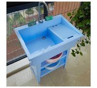 TAXXII Lavadero portátil con Tabla de Lavar - Estación de Lavado de Manos Independiente para Uso Exterior, bañera Multiusos con conexión para Manguera, Ideal para Patio y jardín.