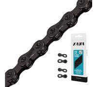 TAYA e-DECA-101 - Cadena de bicicleta de 10 velocidades, 136 eslabones, titanio negro, cambio suave y duradero, para bicicleta eléctrica, grava y MTB