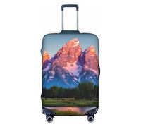 TAyang Grand Teton National Park - Funda protectora para equipaje, impermeable, a prueba de polvo, elástica, se adapta a maletas de 18 a 32 pulgadas, White, L