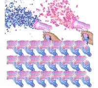 TayBong 20 Piezas Cañones de Confeti para Gender Reveal, 10 Azules + 10 Rosas - Pistolas de Confeti Precargadas para Anunciar Revelación de Género del Bebé en Baby Showers, Bodas & Cumpleaños