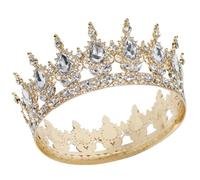 TayBong Corona de Cumpleaños para Mujer, Tiara Princesa Vintage, Diadema de Novia con Cristales, Resistente al Desvanecimiento para Fiesta de Cumpleaños, Boda, Decoración