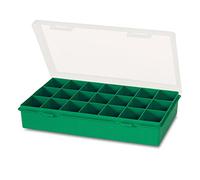 Tayg 060106 Estuche con separador fijo n. 12-21, Verde, Transparente, 290 x 195 x 54 mm.