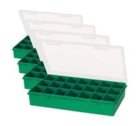 Tayg 060106 Estuche con separador fijo n. 12-21, Verde, Transparente, 290 x 195 x 54 mm. (Paquete de 4)