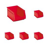 Tayg 252105 - Gaveta apilable nº 52, Rojo, 236 x 160 x 130 mm (Paquete de 5)