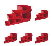 Tayg 255106 - Gaveta apilable nº 55, Rojo, 336 x 216 x 200 mm (Paquete de 5)