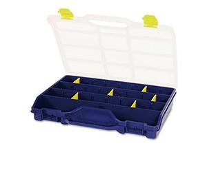 Tayg 46-26 Estuche organizador con separadores móviles, 2000 W, 240 V, Azul, Transparente, Amarillo, 378 x 290 x 61 mm