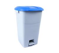 Tayg - Contenedor de residuos 60 litros con Pedal, Base Gris y Tapa Azul