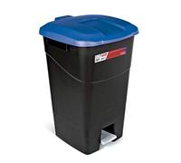 Tayg - Contenedor de residuos 60 litros con Pedal, Base Negra y Tapa Azul