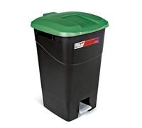 Tayg - Contenedor de residuos 60 litros con Pedal, Base Negra y Tapa Verde
