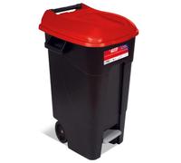 Tayg EcoTayg 120 - Contenedor de residuos con pedal, Rojo, 120 l