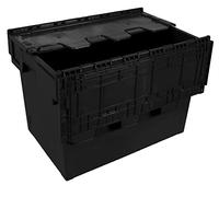 Tayg- Eurocaja con tapa para Almacén y transporte 60x40x44cm Negra (6444-T)