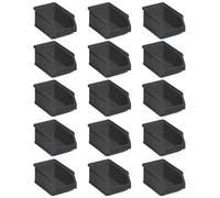 Tayg Pack 15 Gavetas de Plastico Apilables nº52 (No alimentaria) - Organizador de Tornillos, Cajones, Caja de Almacenamiento, Cubetas de Plastico Rectangulares, 23,6x16x13 cm