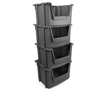 Tayg Pack 4 Cajoneras De Plástico 50 Litros - Organizador Para Armario, Almacenaje, Interior, Dormitorio, Lavadero Y Ropa, 39,5 X 50 X 32 Cm