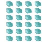 Tayg Pack Gavetas de Plastico Apilables - Organizador de Tornillos, Cajones, Caja de Almacenamiento, Cubetas de Plastico Rectangulares (Turquesa, 17 x 10 x 8 cm)