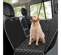 Taygeer Funda Coche Perro, Protector Coche Perro Antideslizante Impermeable y Lavable, Alfombra de Asiento Coche Perro de Estilo Hamaca, Cubre Asientos Coche Perro con Ventana de Malla Visible, Negro