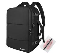 Taygeer Mochila 40x30x20 Ryanair con Bolsa para Zapatos, Mochila Cabina 40x30x20 Portatil 15.6" con Bolsa Impermeable Maletas de Viaje 24L Equipaje de Mano Mujer Hombre para Uso Diario, Viaje, Negro