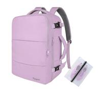 Taygeer Mochila Viaje Cabina Avion 40x20x25 Ryanair, Mochila Cabina Avion con Puerto USB Compartimento Estanco Equipaje de Mano Impermeable Multifuncional Travel Backpack para Viaje, Trabajo, Morado