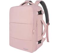 Taygeer Mochila Viaje Cabina Avion 55x35x25, Mochila Cabina Grande 50L Equipaje de Mano Gran Capacidad para 18.4 Portatil con Puerto USB y Bolsa Zapatos Travel Backpack para Viajes, Negocios, Rosa