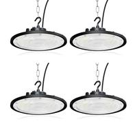 Tayire 200W Focos Led Interior Techo, 20000LM Naves Industriales LED IP65 Campana Industrial UFO Foco LED Taller Lámpara para Fábricas, Aeropuerto, Patio, Restaurante 4 Pack