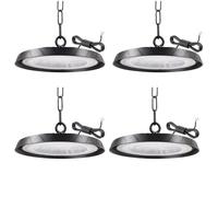 Tayire 300W Naves Industriales LED, 30000LM UFO Lámpara Alta Bahía IP65 Foco LED Taller Lámpara Campana Industrial UFO para Fábricas, Aeropuerto, Patio, Restaurante 4 Pack