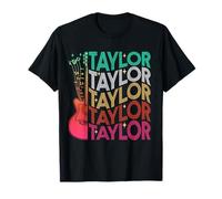 Taylor Nombre I Love Taylor Girl Groovy 80's Vintage Camiseta