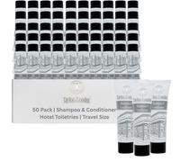 Taylor of London - Tubo de champú y acondicionador de hotel de 30 ml, caja de 50 x 30 ml, ideal para hoteles, habitaciones de invitados, vacaciones | Paquetes de bienvenida de hotel, artículos