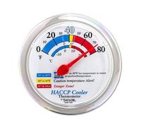 Taylor Precision Products 5636 - Termómetro de pared con soporte de montaje para congelador y refrigerador, esfera de 15 cm, altura de 21,5 cm, ancho de 17 cm, longitud de 3,3 cm