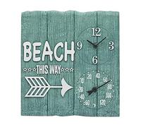 Taylor Precision Products 92685T - Reloj de Playa con termómetro (Resina, 35,6 x 35,6 cm), Multicolor