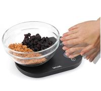 Taylor Pro Balanza Digital de Cocina con Función Táctil de Peso con Tara, Compacta, Nivel Profesional con Alta Precisión, Negro, Gran Capacidad de hasta 5,5 kg