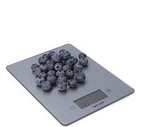 Taylor Pro Balanza Digital de Cocina de Diseño Ultrafino, Compacta, Nivel Profesional, Función de Peso con Tara con Alta Precisión, Vidrio Plata, 5 kg de Capacidad