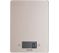 Taylor Pro Balanza Digital de Cocina de Precisión de Diseño Ultrafino, Compacta, Nivel Profesional, Función de Peso con Tara con Alta Precisión, Vidrio Cobre, 5 kg de Capacidad