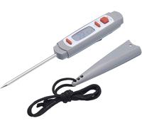 Taylor Pro Digital Kitchen Thermometer, Termómetro digital con sonda para temperatura de la carne, funda protectora antimicrobiana, pila incluida, gris, 18 cm, 1 unidades