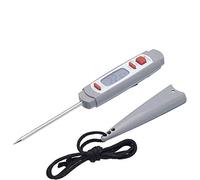 Taylor Pro Digital Kitchen Thermometer, Termómetro digital con sonda para temperatura de la carne, funda protectora antimicrobiana, pila incluida, gris, 18 cm, 1 unidades