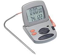 Taylor Pro Termómetro Digital de Horno para Carne, Sensor de Cocción Multifuncional Precisa con Temporizador Digital, adecuado para Carne y Barbacoa, Plástico/Acero Inoxidable Gris