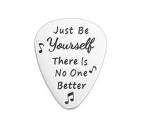 Taylor - Púa de guitarra con cita inspiradora, regalos para amantes de la música, para niñas y niños, púas de guitarra de acero inoxidable