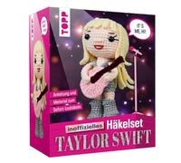 Taylor Swift - Kit de ganchillo no oficial, instrucciones (idioma español no garantizado), hilo mixto de 4 colores, algodón de relleno, aguja de ganchillo de 3,0 mm, ojos de seguridad, alambre de