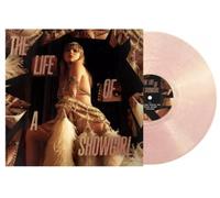 Taylor Swift & Sabrina Carpenter - The Life Of A Showgirl Limited Edition, Opaque Pink & Pale Yellow With Gold Shimmer Record Disc, Includes Lyric Booklet & Poster