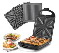 Taylor Swoden 3-en-1 Sandwichera Gofrera Panini 1200W 4 Sándwiches