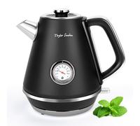 Taylor Swoden Aladin - Hervidor de agua eléctrico retro, 2200W, inalámbrico, diseño retro, 1,7 litros, acero inoxidable, apagado automático, ventana para visualizar la temperatura.
