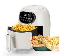 Taylor Swoden Ava - Freidora sin aceite, freidora de aire de 1300W, diseño compacto, 3L capacidad, pantalla LED táctil, 8 menús de cocinado preestablecidos. Cesta antiadherente. Color blanco.
