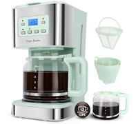 Taylor Swoden Cafetera Goteo 12 Tazas con Filtro Permanente, Programable 24h, Función de Apagado de Pantalla, Función AutoClean, Sistema Antigoteo, Función Mantener Caliente, Sin BPA, 950W, Verde