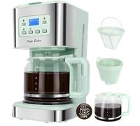 Taylor Swoden Cafetera Goteo 12 Tazas con Filtro Permanente, Programable 24h, Función de Apagado de Pantalla, Función AutoClean, Sistema Antigoteo, Función Mantener Caliente, Sin BPA, 950W, Verde