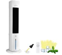 Taylor Swoden Climatizador Evaporativo Silencioso 5 en 1 con Tecnología ION y Difusor de Aromas, Enfriador de Aire, 5L, Oscilación 75°, 3 Velocidades/Modos, Temporizador 7h, Mando a Distancia, Blanco