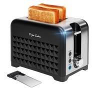 Taylor Swoden Crusty - Tostadora 2 Ranuras cortas extraanchas, 8 Ajustes, Función Recalentar, Descongelar y Cancelar, Bandeja Recogemigas, Almacenamiento de cables, 930 W, Carcasa con textura de diama