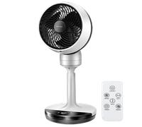 Taylor Swoden Eddy - Ventilador de mesa digital, oscilante, mando a distancia. Pantalla LED, 4 velocidades, 3 modos, 70W, oscilación vertical y horizontal, temporizador 8 horas. Diseño retro